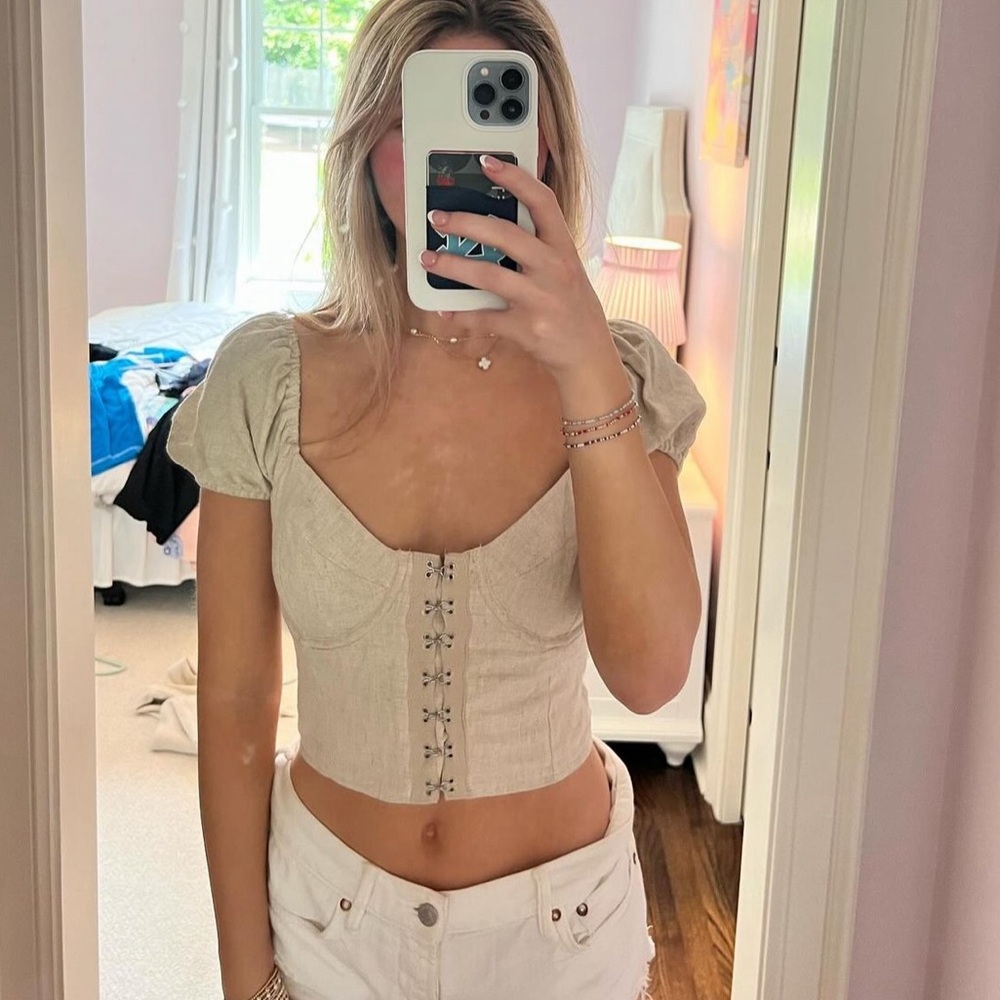 Altar’d State beige corset top with underwire